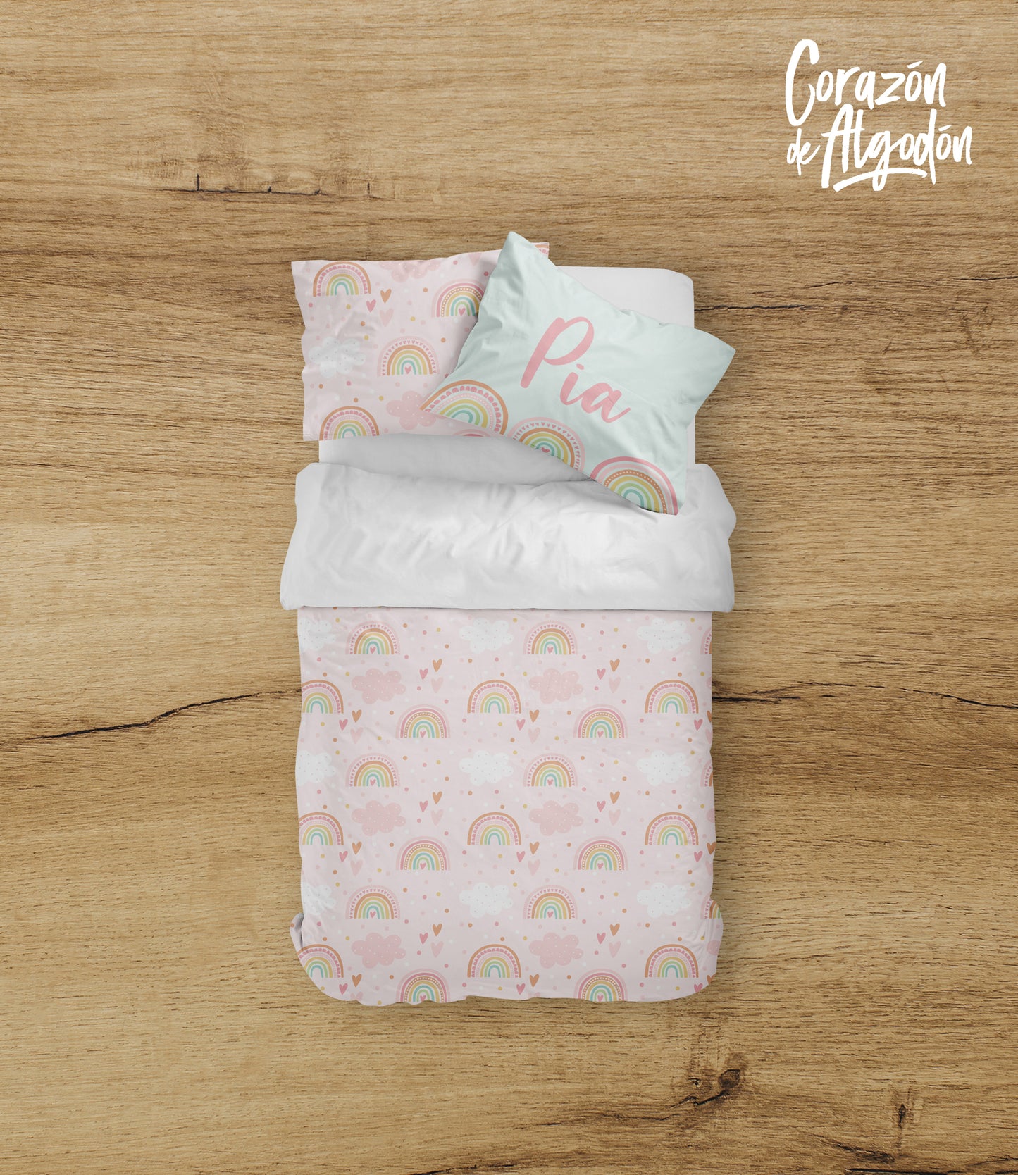 Juego de cama Arcoíris Pía