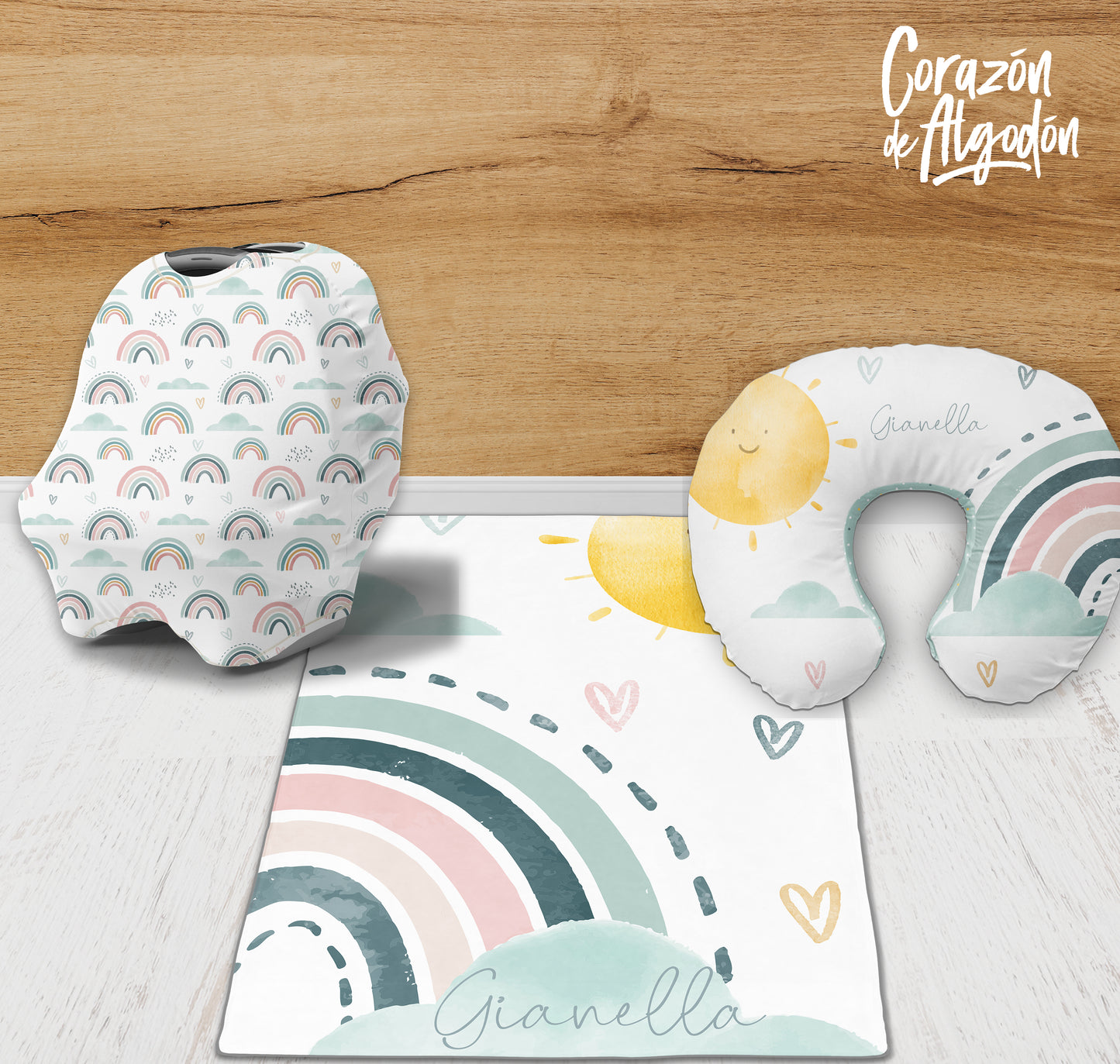 Kit de recién nacido Arcoíris Gianella