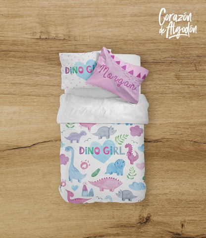 Juego de cama Dinosaurios rosas Morgan
