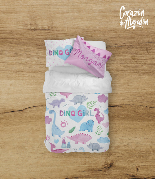 Juego de cama Dinosaurios rosas Morgan