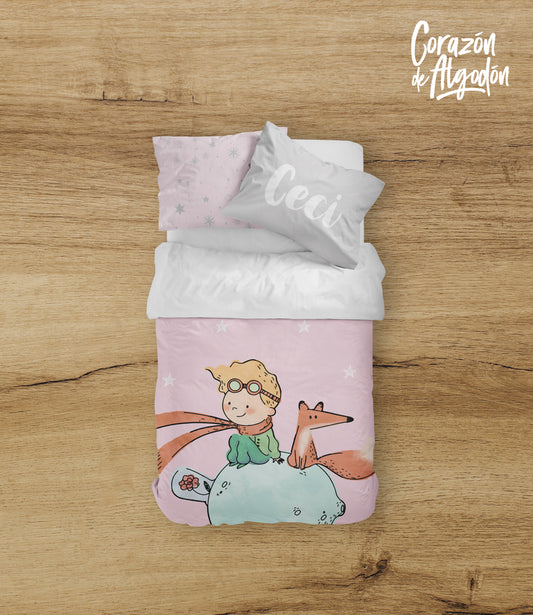 Juego de cama Principito Rosa