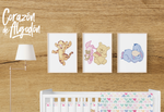 3 Textiles para enmarcar Winnie Pooh Lena