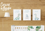 3 Textiles para enmarcar Dinosaurio Lucas