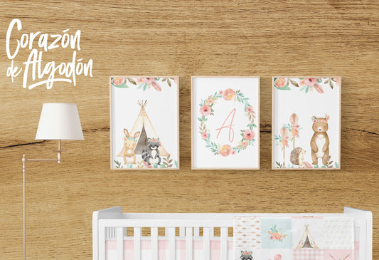 3 Textiles para enmarcar Woodland Amaya