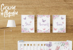 3 Textiles para enmarcar Mariposas Anne
