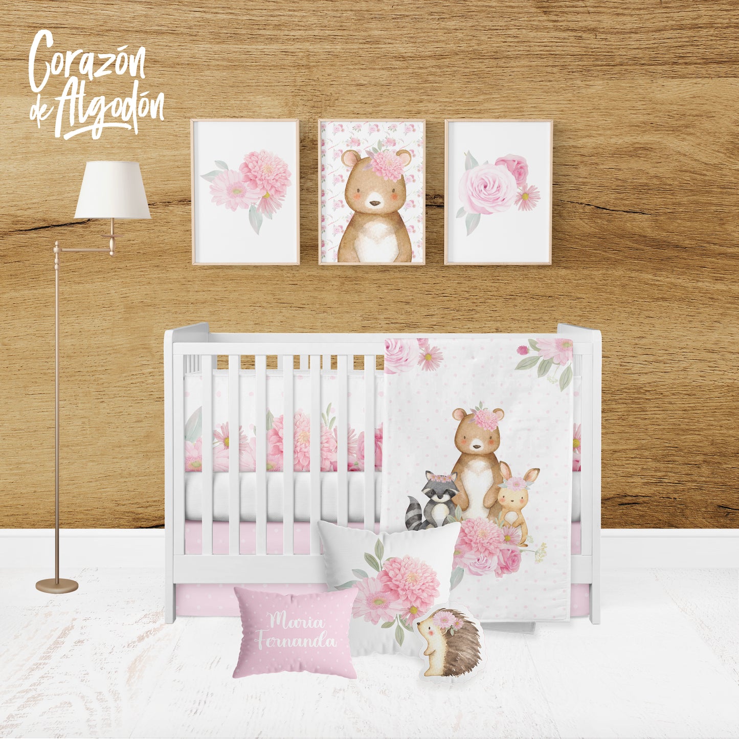 Juego de cuna Woodland María Fernanda