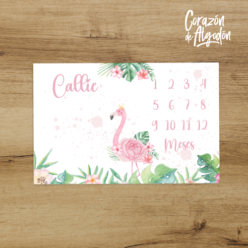 Manta mensual Flamingo Callie
