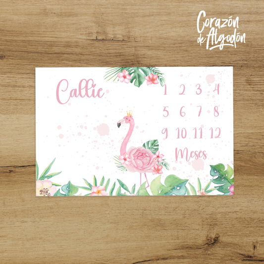 Manta mensual Flamingo Callie