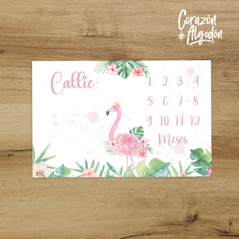 Manta mensual  Flamingo Callie