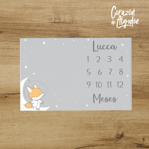 Manta mensual Zorrito Astronauta Lucca