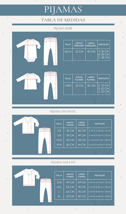 Pijama de botones Cuadros