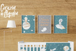 3 Textiles para enmarcar Astronautas Ethan