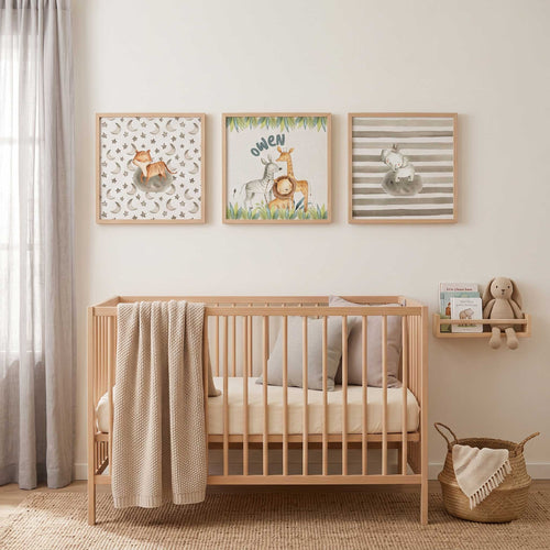 3 Textiles para enmarcar Safari Owen