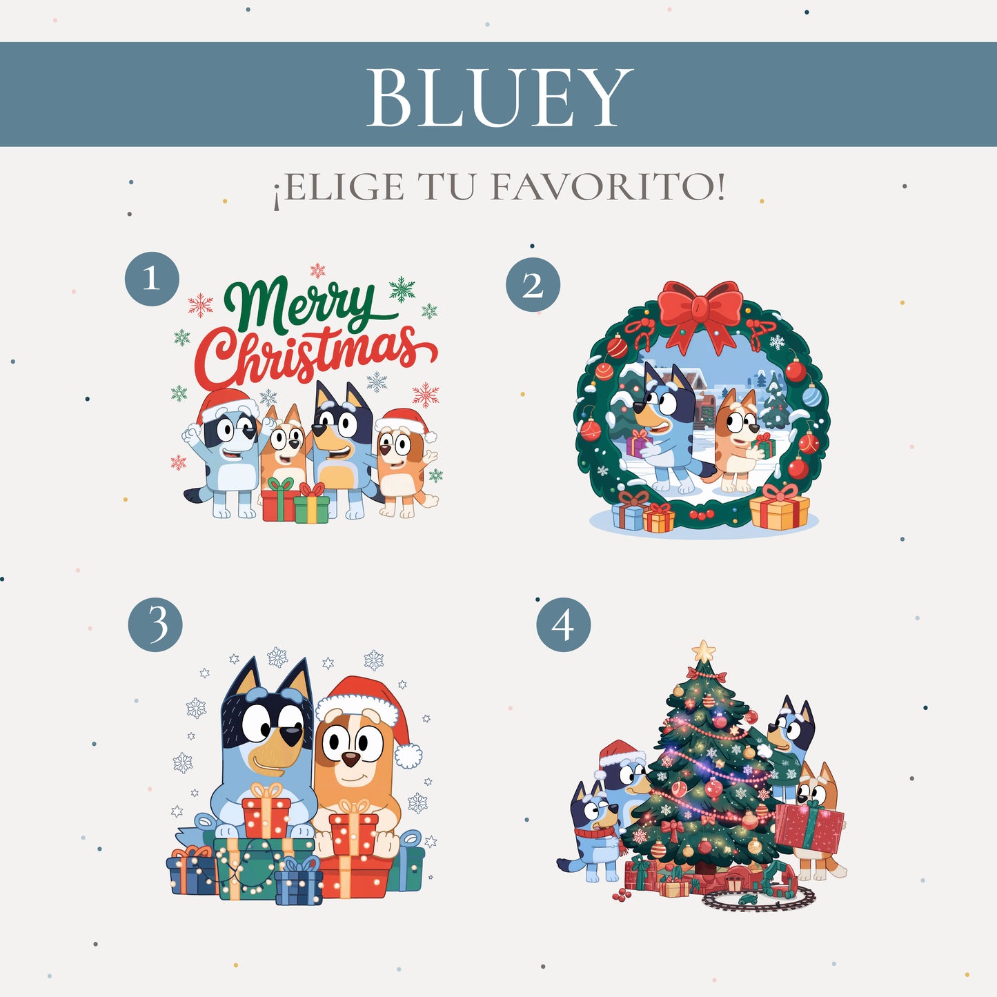 Pijama Bluey Navidad