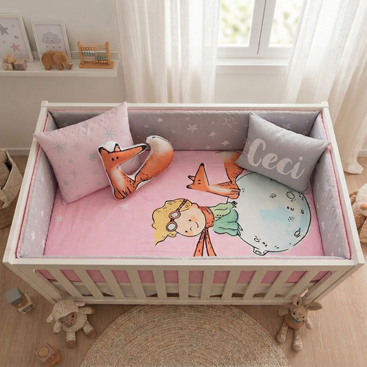 Juego de cuna Principito Rosa