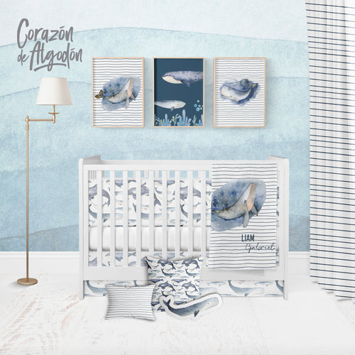 Juego de cuna Ballenas Liam