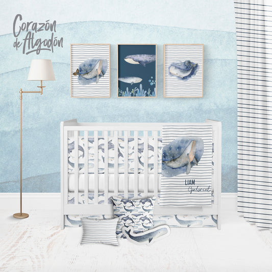 Juego de cuna Ballenas Liam