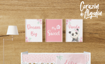 3 Textiles para enmarcar Panda Effie