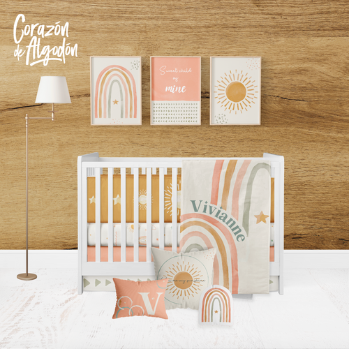 Juego de cuna Arcoiris boho Vivianne
