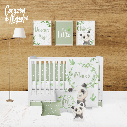 Juego de cuna Panda Marco