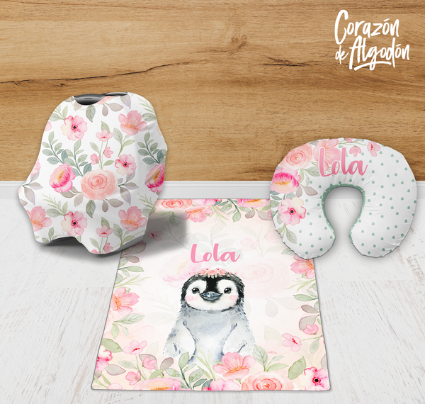 Il pinguino. Kit ricamo a perline in legno