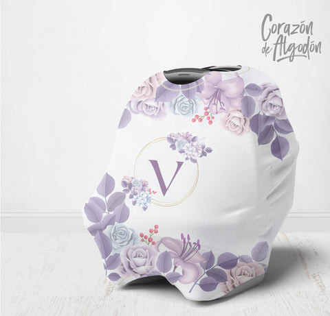 Baby cover Flores lilas